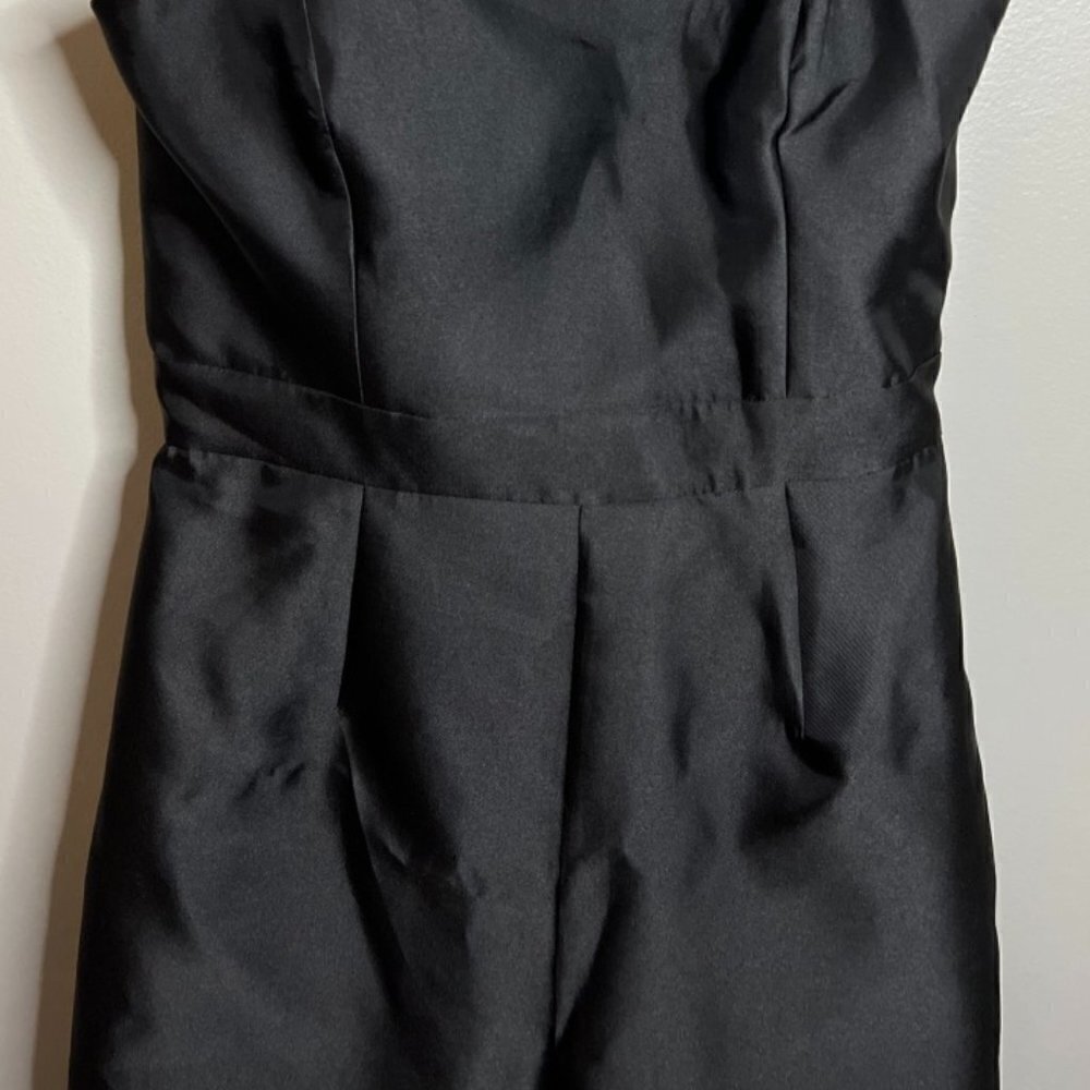Hutch Wms Strapless Wide Leg Jumpsuit in Black Gazar Size 8 - Picture 2 of 12